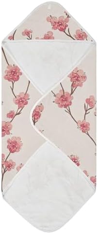 PaChyLuu Small Flowers Baby Hooded Towel 35x35 Inch