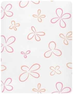 Pastel Flower Bows Crib Sheets for Baby Toddler