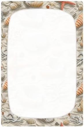 Qilmy Seashells Crib Sheet - Soft Breathable for Baby
