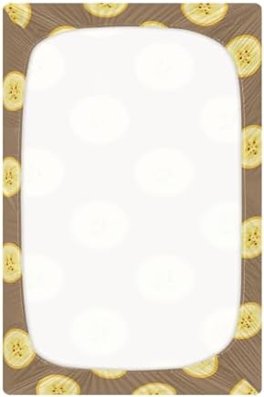 KICPOAY Tropical Banana Crib Sheets Stretchy Playard Sheets for Baby