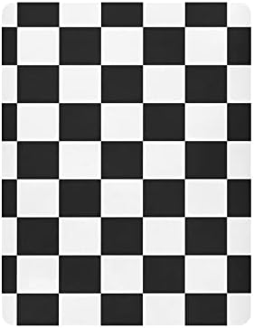Emelivor 52x28IN Plaid Crib Sheets Set for Boys Girls