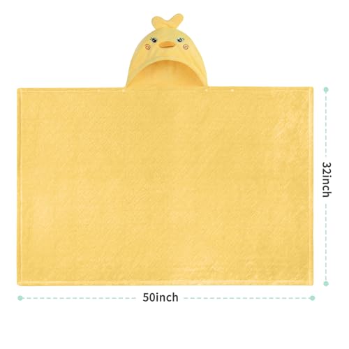 FUBANRAY Toddler Bath Towel 2-Pack Hooded with Cute Animal Design