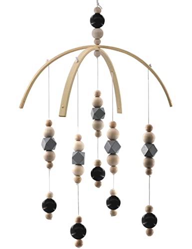 SUPICKET Wooden Mobiles Bead Bed Felt Baby Crib Decor