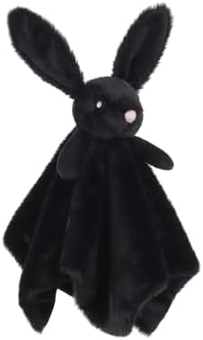 Apricot Lamb Black Bunny Blanket Soft Lovey for Babies