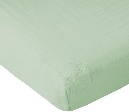100 Cotton Extra Soft Muslin Crib Sheet Green 28x52