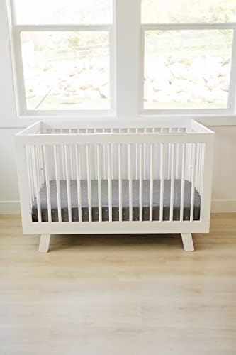 Ecolino Organic Cotton Fitted Crib Sheet with Slate Twinkle Dots