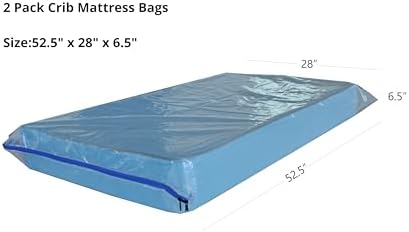 JUNESHE 2 Pack Crib Mattress Storage Bags with Zipper 1