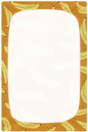 Tropical Banana Doodle Crib Sheets for Baby Toddlers