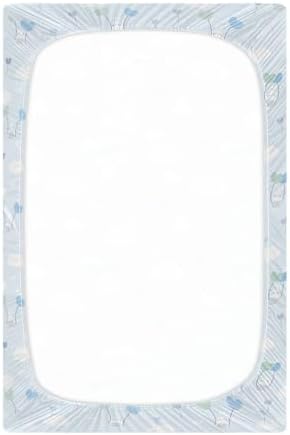 Rabbit Balloon Cloud Blue Crib Sheet Playard Sheet for Baby