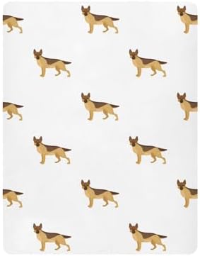 KICPOAY Shepherd Cartoon Dog Crib Sheet 52x28in