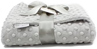 MEG Original Double-Sided Silver Gray Minky Dot Baby Blanket