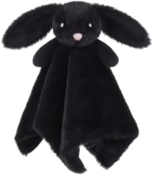 Apricot Lamb Black Bunny Blanket Soft Lovey for Babies