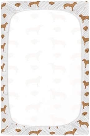 KICPOAY Labrador Retriever Crib Sheet 52x28in
