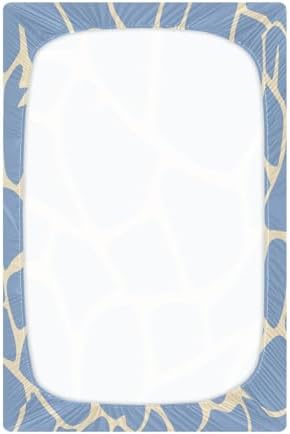 Giraffe Skin Blue Fitted Crib Sheet for Baby