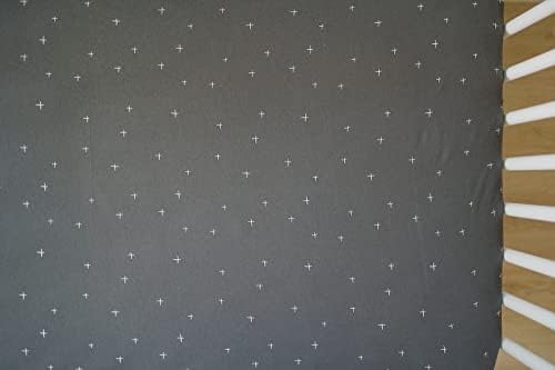 Ecolino Organic Cotton Fitted Crib Sheet with Slate Twinkle Dots