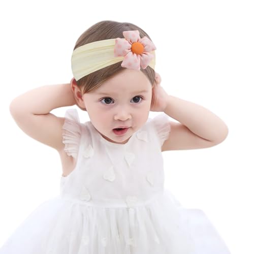 Fmeida Baby Girls Nylon Headbands with Flower Bows