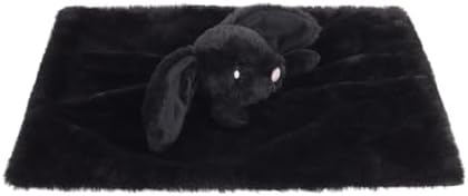 Apricot Lamb Black Bunny Blanket Soft Lovey for Babies