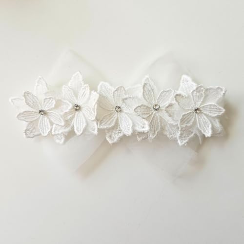 Sunnybow Delicate Floral White Baby Headband