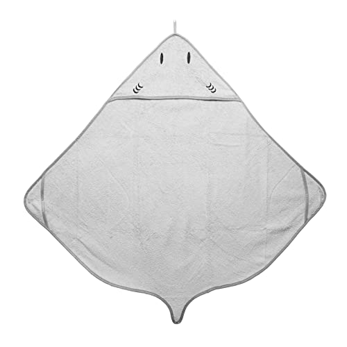 Ubbi Baby Hooded Bath Towel - Ultra Soft Gray Stingray