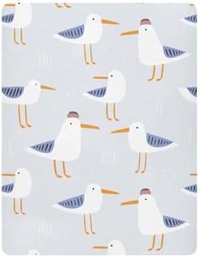 Qilmy Seagulls Crib Sheet - Soft Breathable for Baby