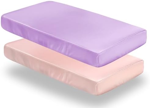 Satin Crib Sheets for Baby Girls 2 Pcs Set - Pink Lavender