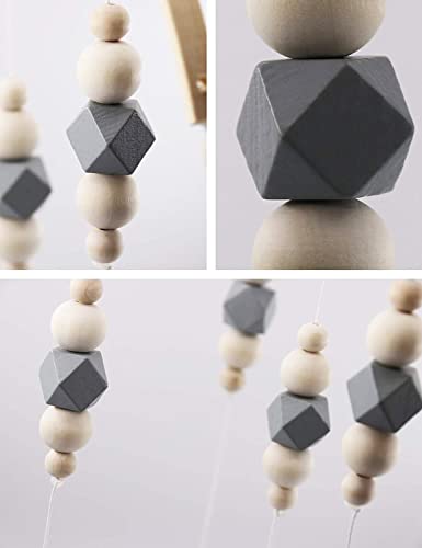 SUPICKET Wooden Mobiles Bead Bed Felt Baby Crib Decor