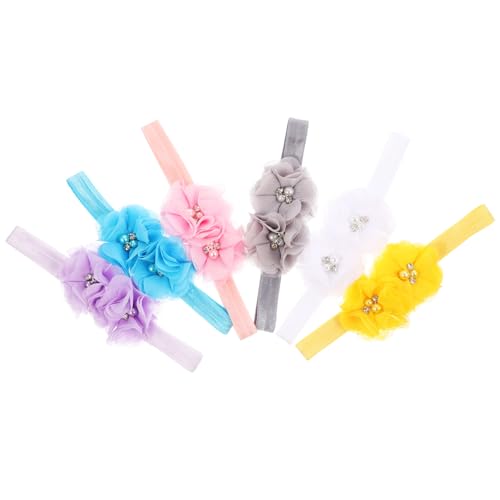 BESPORTBLE 6Pcs Elastic Hair Ties Floral Headbands for Baby Girl