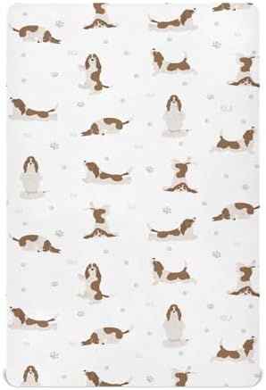 Yoga Dogs Fitted Crib Sheets for Baby Toddler