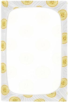 Tropical Banana Slices Crib Sheets Playard Sheets for Baby Toddler