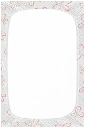 Pastel Flower Bows Crib Sheets for Baby Toddler