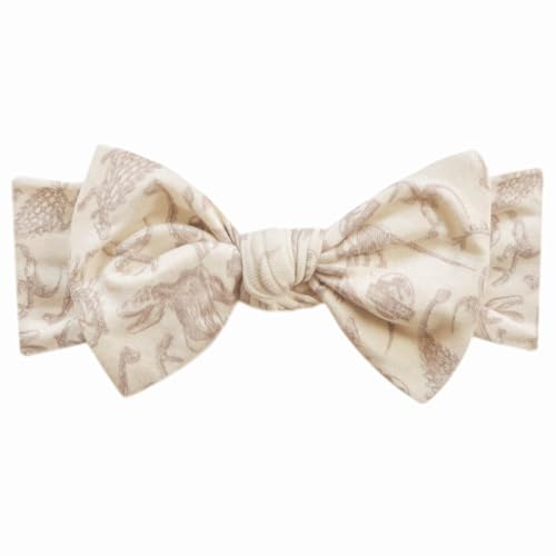 Copper Pearl Jurassic Park Fossils Baby Headband Bow