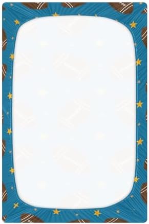 KICPOAY Stylized Footballs Crib Sheets for Baby