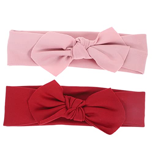 BIUDECO 2pcs Bow Headbands for Baby Girls
