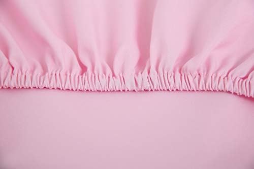 Belsden 3 Pack Crib Sheets Set Light Purple Pink White