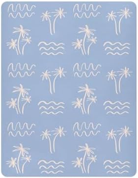 KICPOAY Palm Tree Ocean Waves Crib Sheets