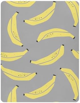 Tropical Banana Doodle Grey Crib Sheets for Baby Toddler