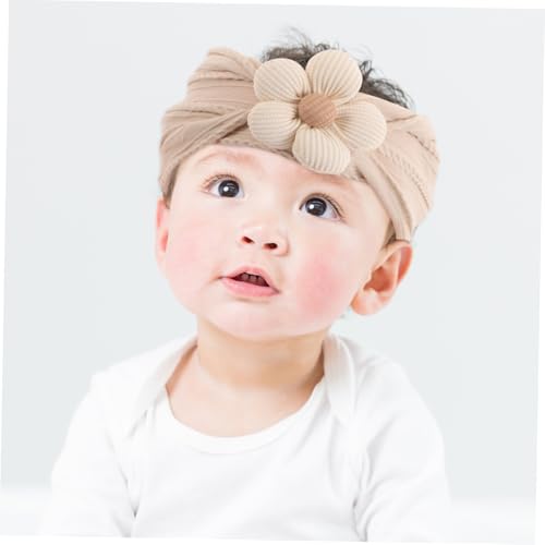 VICASKY 4Pcs Soft Flower Headbands for Newborns and Babies