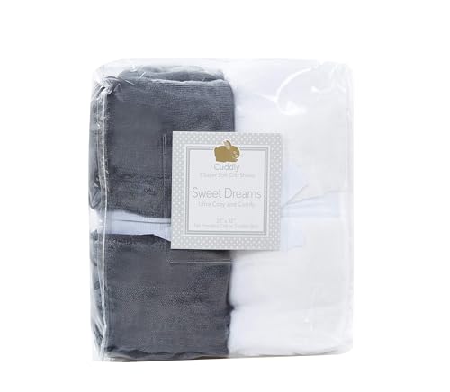 Southwest Canyon Warm Microplush Crib Sheets 2 Pack Grey White 1