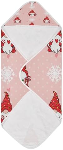 Cute Christmas Gnomes Baby Hooded Towel 35x35 Inch