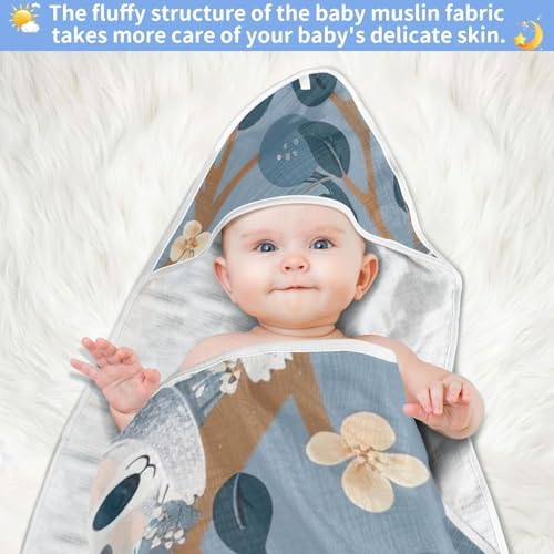 PaChyLuu Naughty Koala Baby Hooded Towel 35x35 Inch