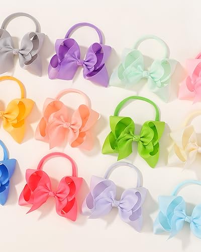 Jollybows 40pcs 4inch Baby Girls Headbands with 20pcs Mini Alligator Clips