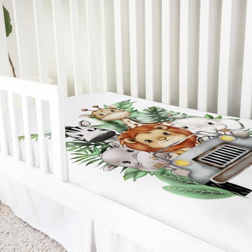 Baby Jungle Safari Crib Sheet 52x28 Fitted Mattress Cover