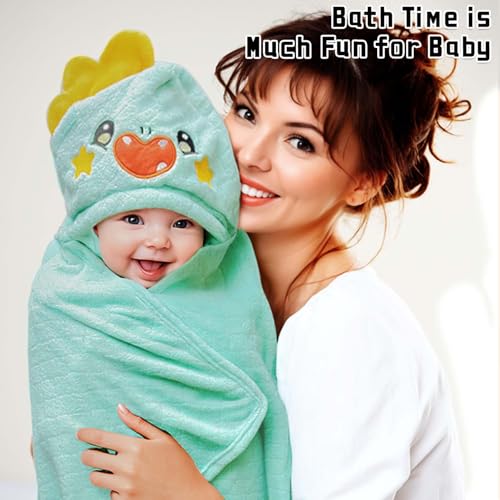 FUBANRAY Toddler Bath Towels 2-Pack Hooded with Animal Design