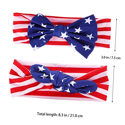 RORPOIR Newborn Photo Headband with American Flag Design