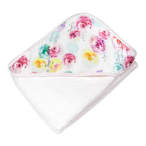 HonestBaby 3-Piece Organic Cotton Hooded Towel Set Rose Blossom