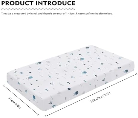 Streeyiu Ocean Baby Crib Sheets 52x28x8