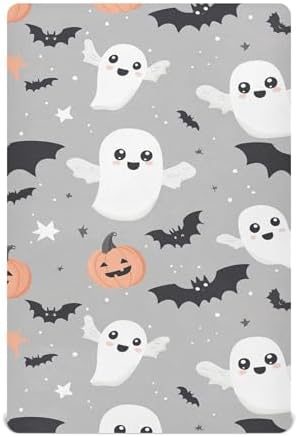 Qilmy Halloween Crib Sheet for Girls and Boys