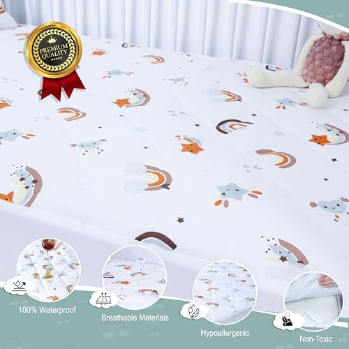 Sava Kids Organic Cotton Crib Mattress Protector and Sheet