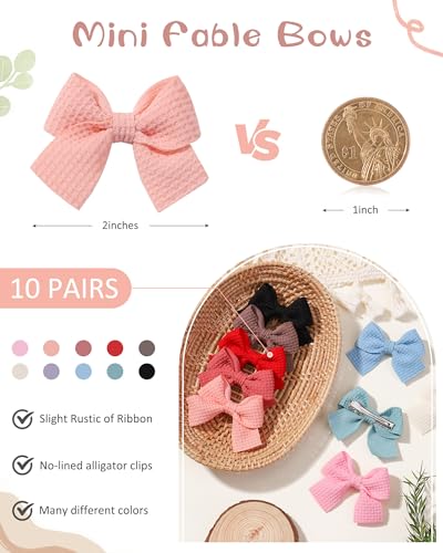 Jollybows 20pcs Baby Girls Headbands with Mini Alligator Clips