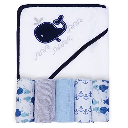 Viviland Baby Towels Set with 5 Washcloths 6 Pieces